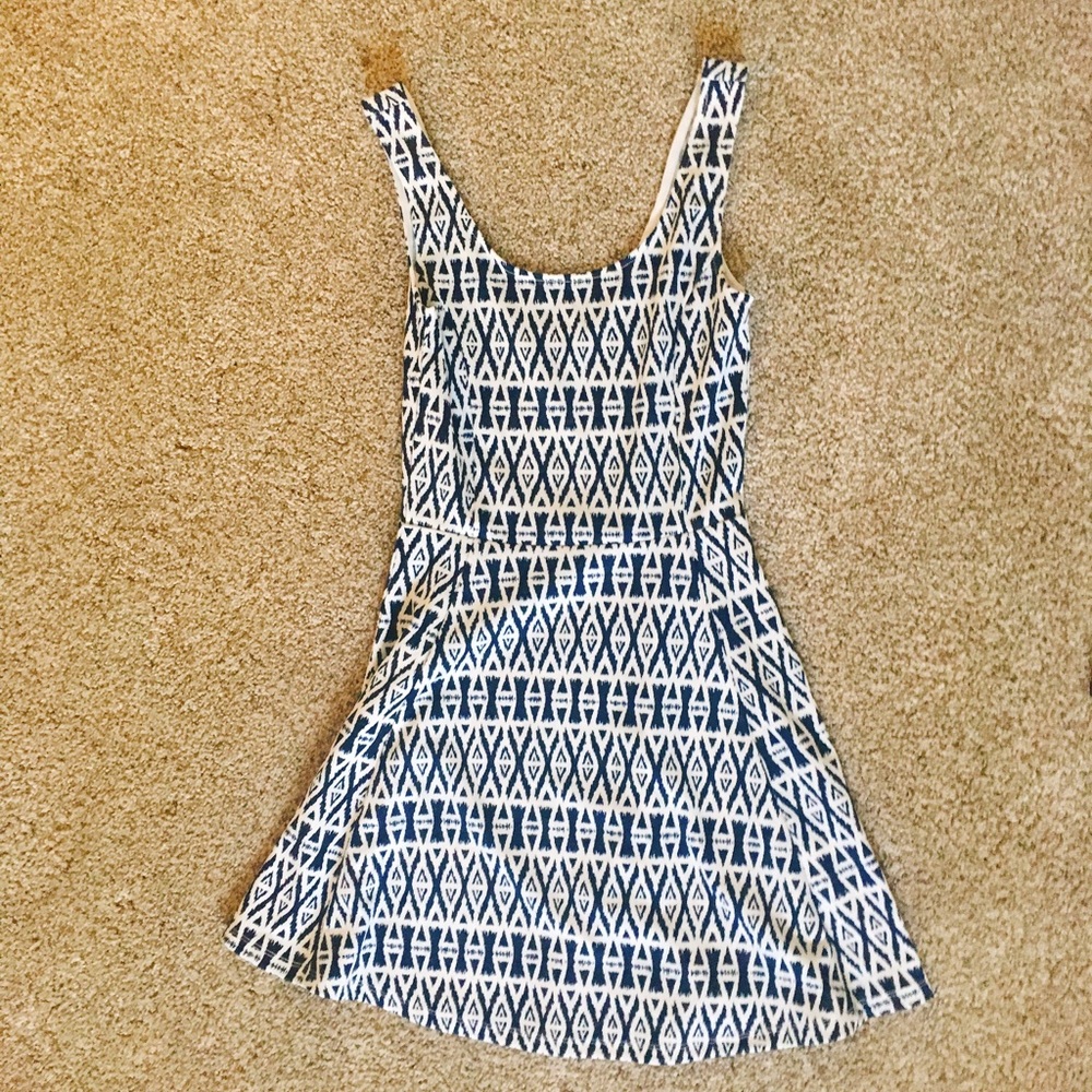 H&M Blue and White Dress